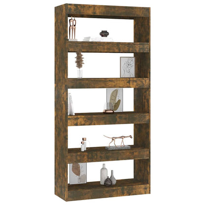 Book Cabinet/Room Divider Smoked Oak 80x30x166 cm