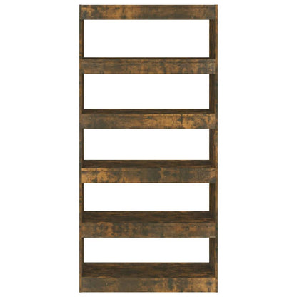 Book Cabinet/Room Divider Smoked Oak 80x30x166 cm
