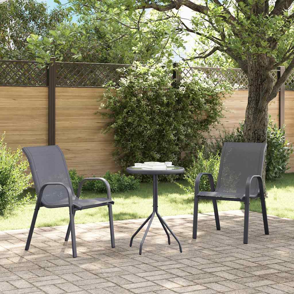 Stackable Garden Chair | Set of 2 | Stackable Chairs | Rectangular