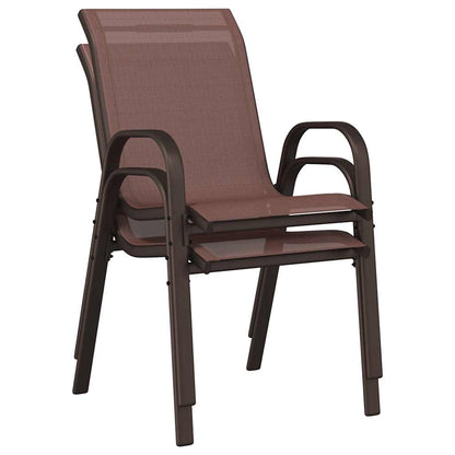Stackable Garden Chair | Set of 2 | Brown