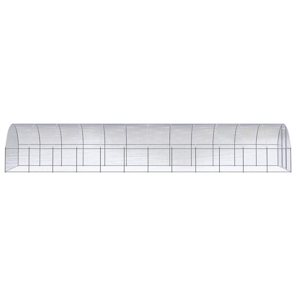 Outdoor Chicken Coop 3x12x2 m Galvanised Steel