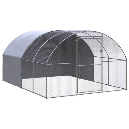 Chicken Coop | Silver | Galvanised Steel | Large | Durable | Chicken Coop