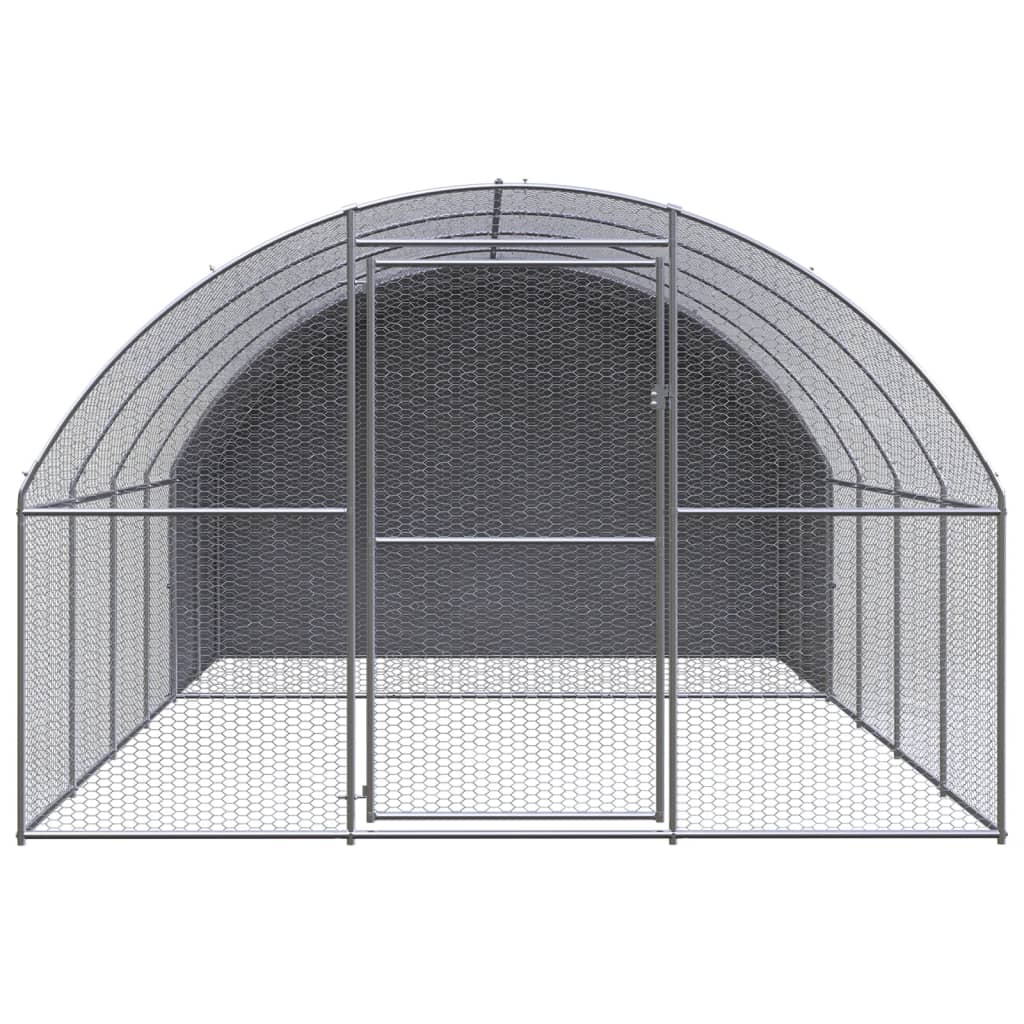 Chicken Coop | Silver | Galvanised Steel | Large | Durable | Chicken Coop