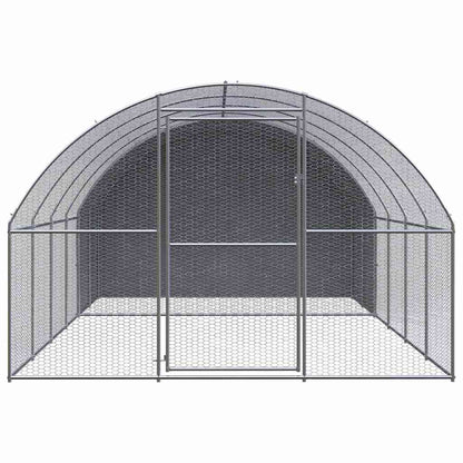 Outdoor Chicken Coop 3x4x2 m Galvanised Steel