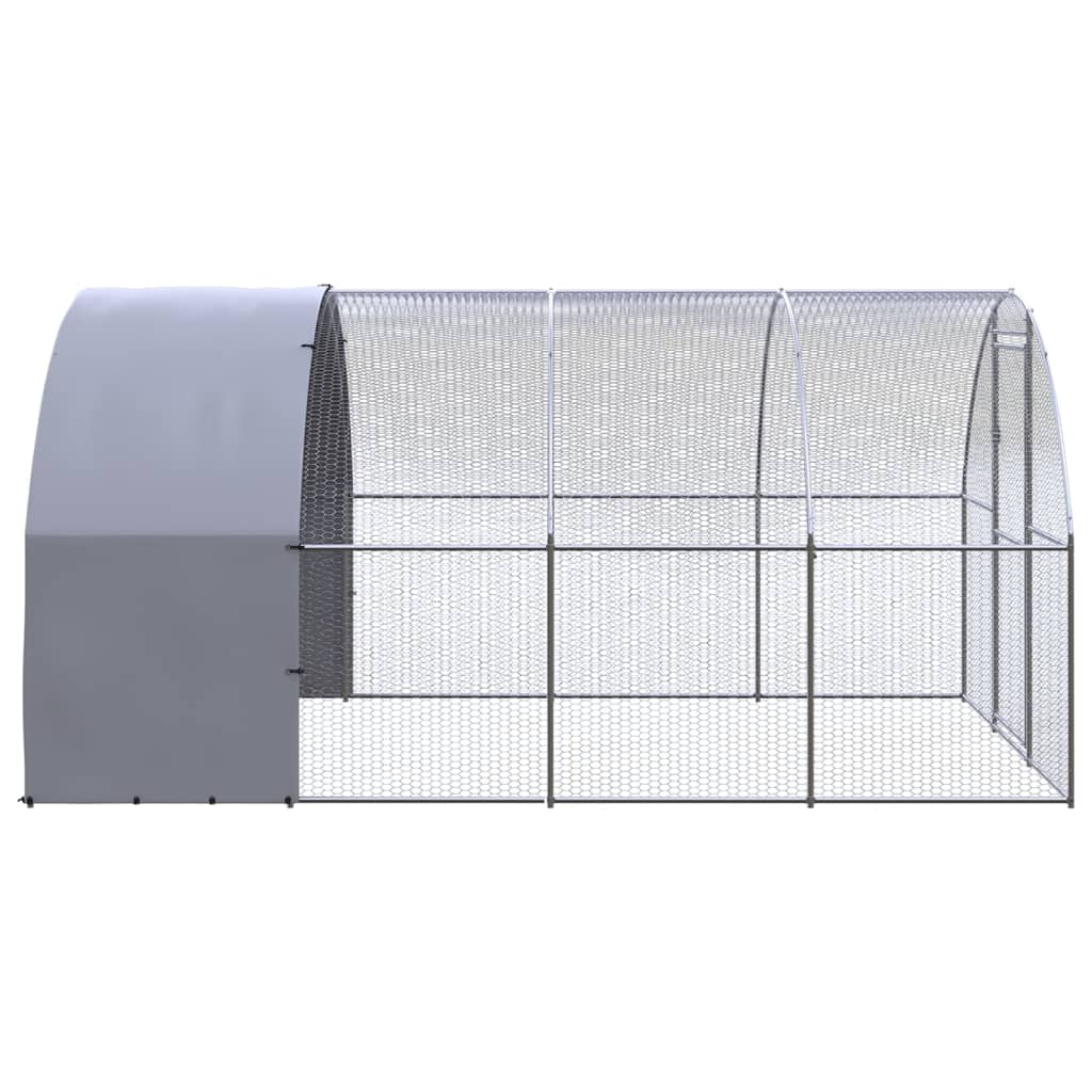 Chicken Coop | Silver | Galvanised Steel | Large | Durable | Chicken Coop