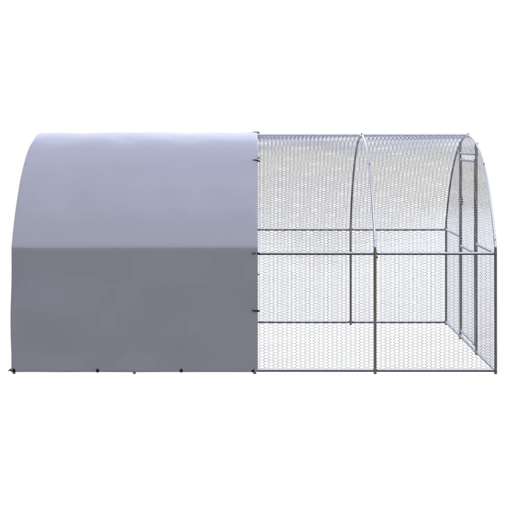 Chicken Coop | Silver | Galvanised Steel | Large | Durable | Chicken Coop