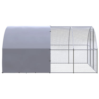 Chicken Coop | Silver | Galvanised Steel | Large | Durable | Chicken Coop