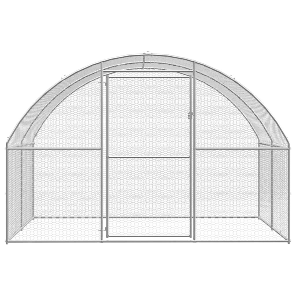 Chicken Coop | Silver | Galvanised Steel | Large | Durable | Chicken Coop