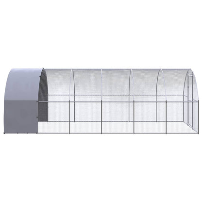 Chicken Coop | Silver and silver grey | Galvanised steel, Polyethylene