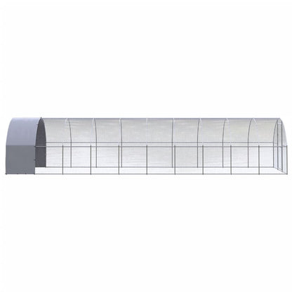 Chicken Coop | Silver and Silver Grey | Galvanized Steel | Large