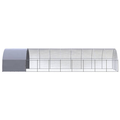 Chicken Coop | Silver and Silver Grey | Galvanized Steel | Large