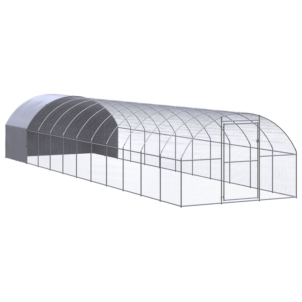 Chicken Coop | Silver | Galvanised Steel | Large | Durable | Chicken Coop