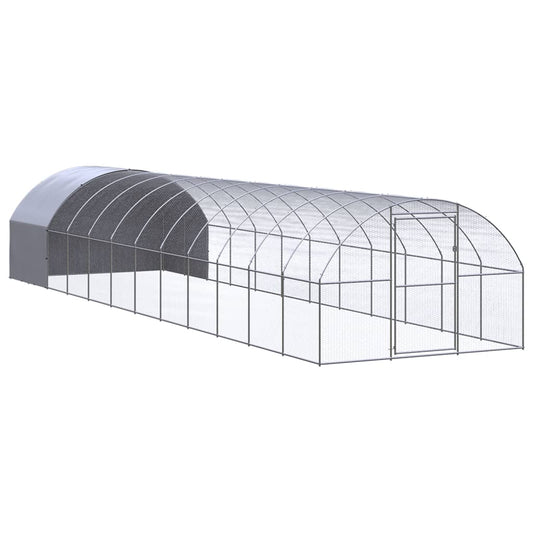Chicken Coop | Silver | Galvanised Steel | Large | Durable | Chicken Coop