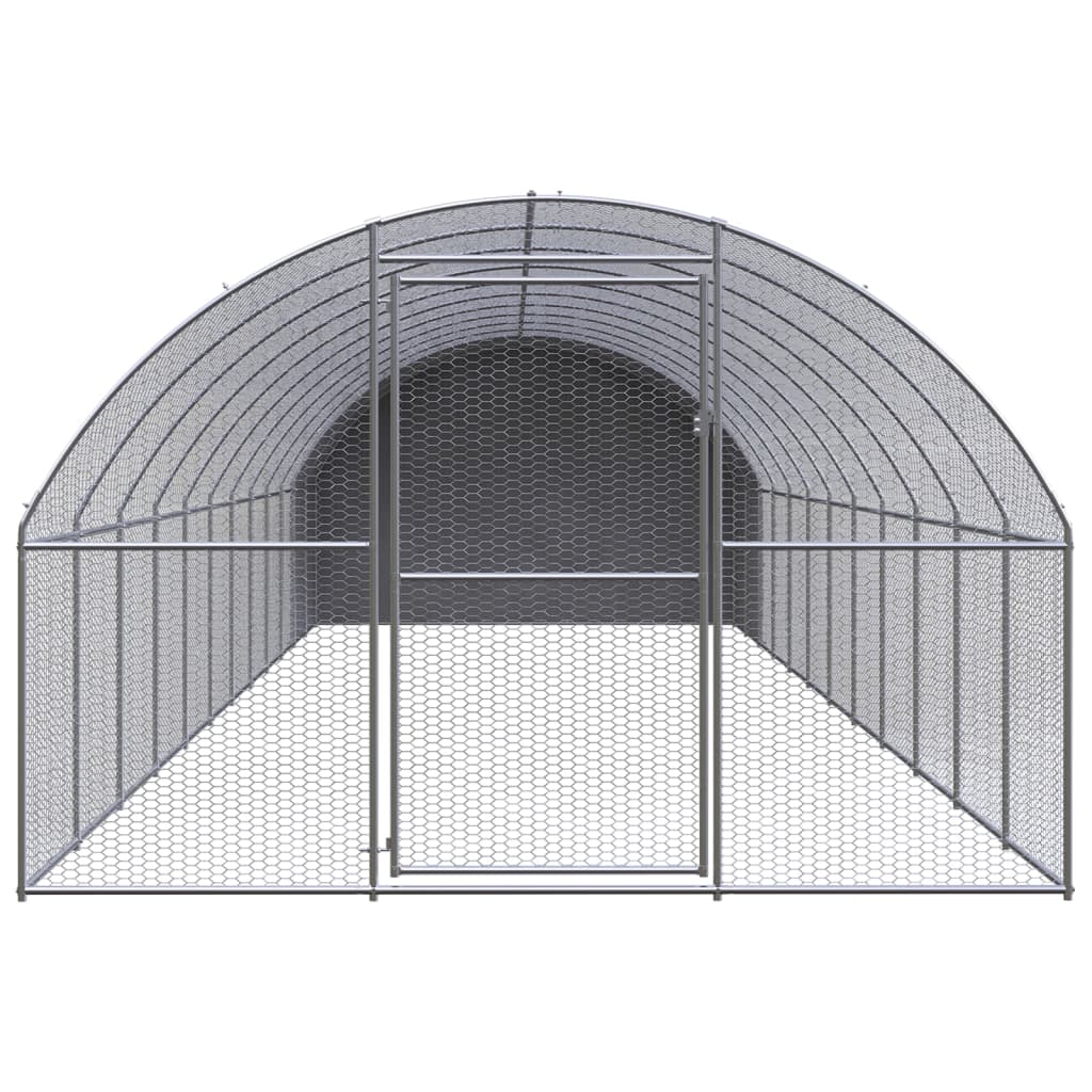 Chicken Coop | Silver | Galvanised Steel | Large | Durable | Chicken Coop