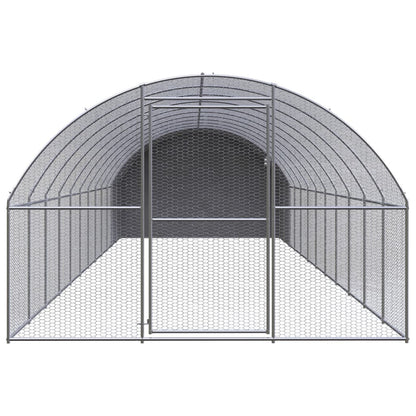 Chicken Coop | Silver | Galvanised Steel | Large | Durable | Chicken Coop