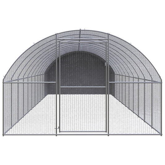 Chicken Coop | Silver | Galvanised Steel | Large | Durable | Chicken Coop