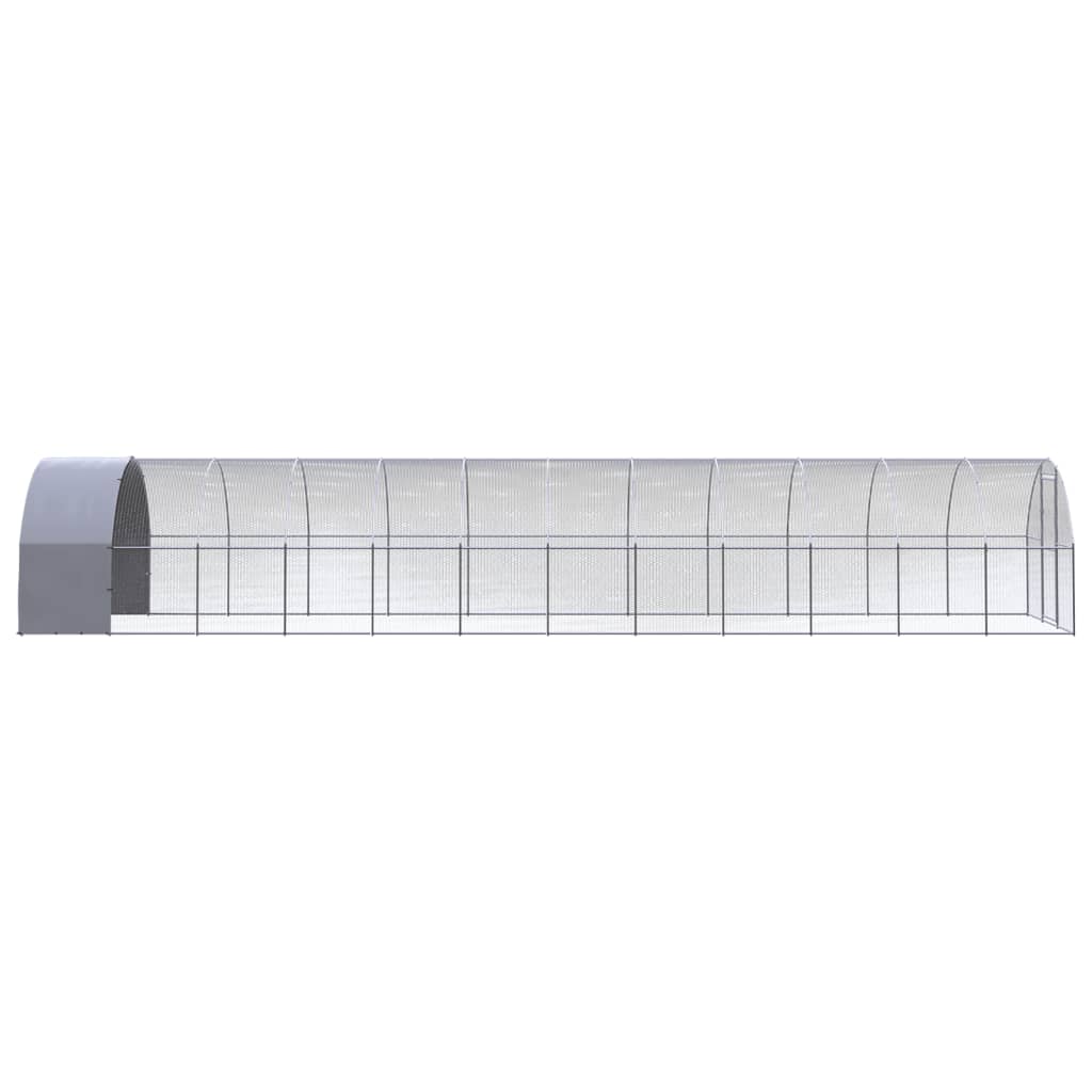 Chicken Coop | Silver | Galvanised Steel | Large | Durable | Chicken Coop