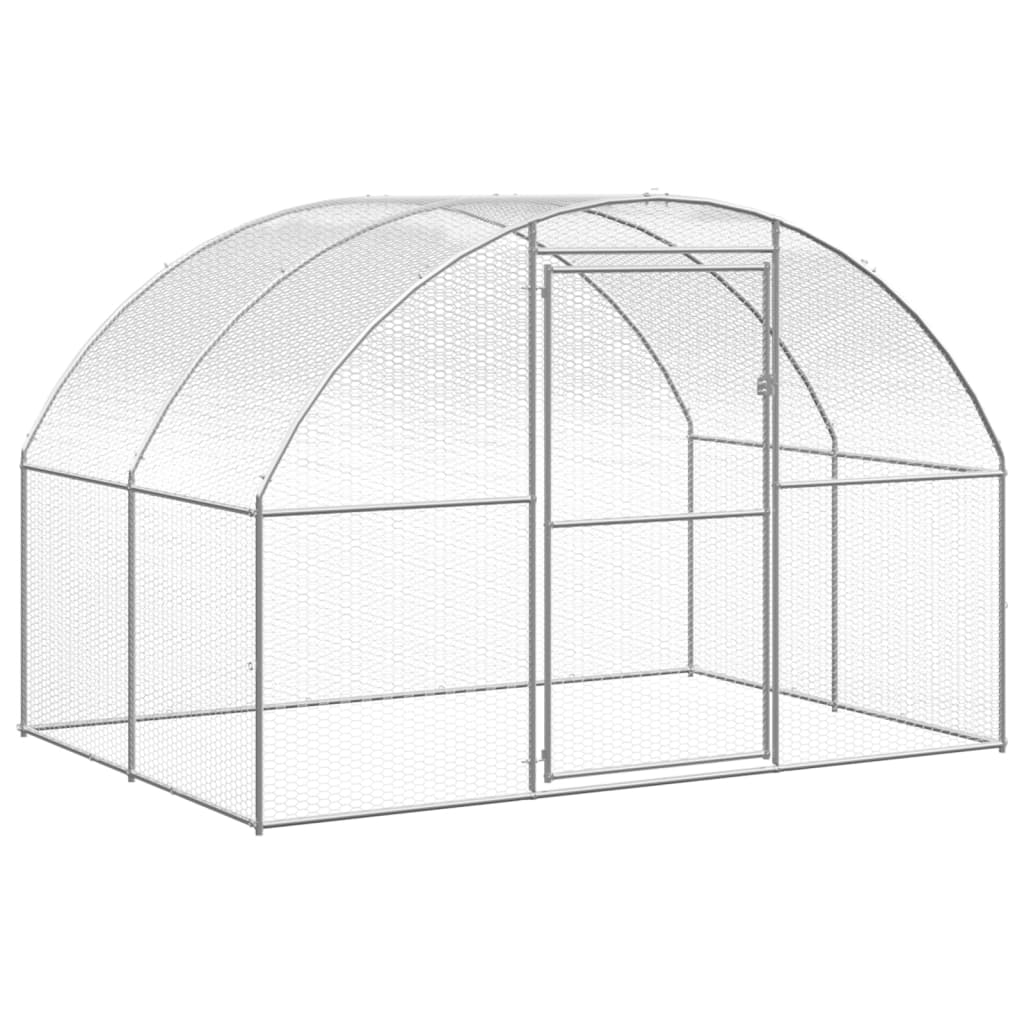 Chicken Coop | Silver | Galvanised Steel | Large | Durable | Chicken Coop