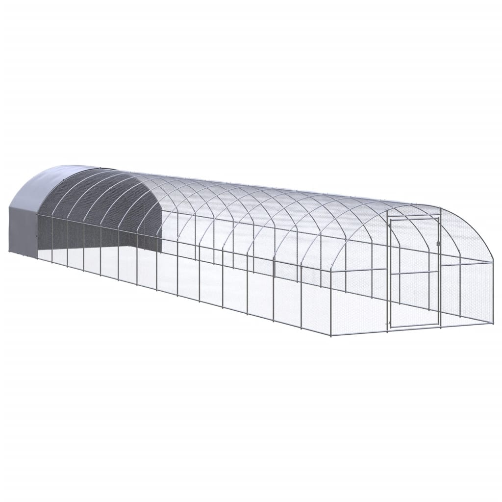 Chicken Coop | Silver | Galvanised Steel | Large | Durable | Chicken Coop