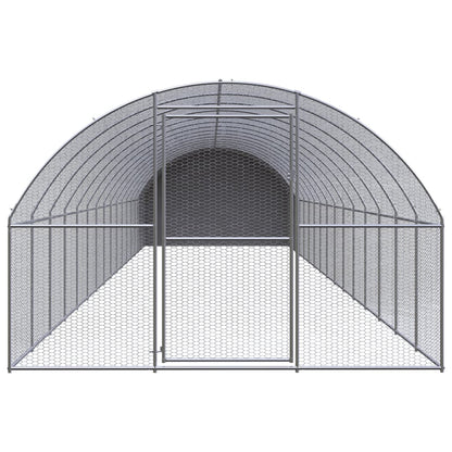 Chicken Coop | Silver | Galvanised Steel | Large | Durable | Chicken Coop