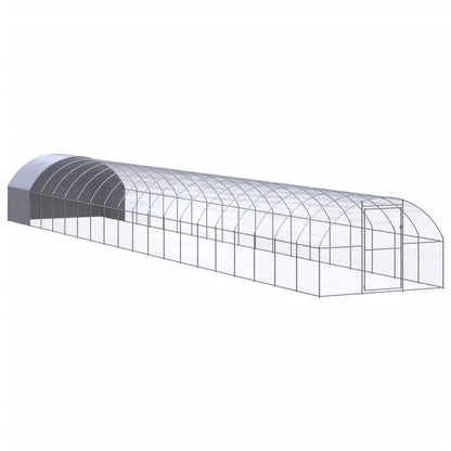 Chicken Coop | Silver, Silver Grey | Galvanised Steel, Polyethylene
