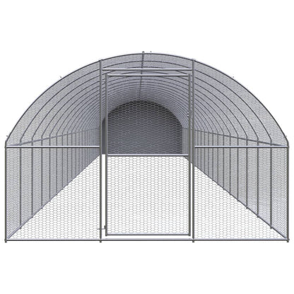 Chicken Coop | Silver, Silver Grey | Galvanised Steel, Polyethylene