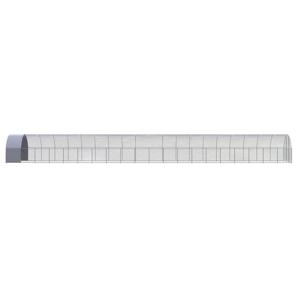 Chicken Coop | Silver, Silver Grey | Galvanised Steel, Polyethylene
