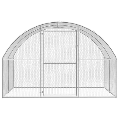 Chicken Coop | Silver, Silver Grey | Galvanised Steel, Polyethylene