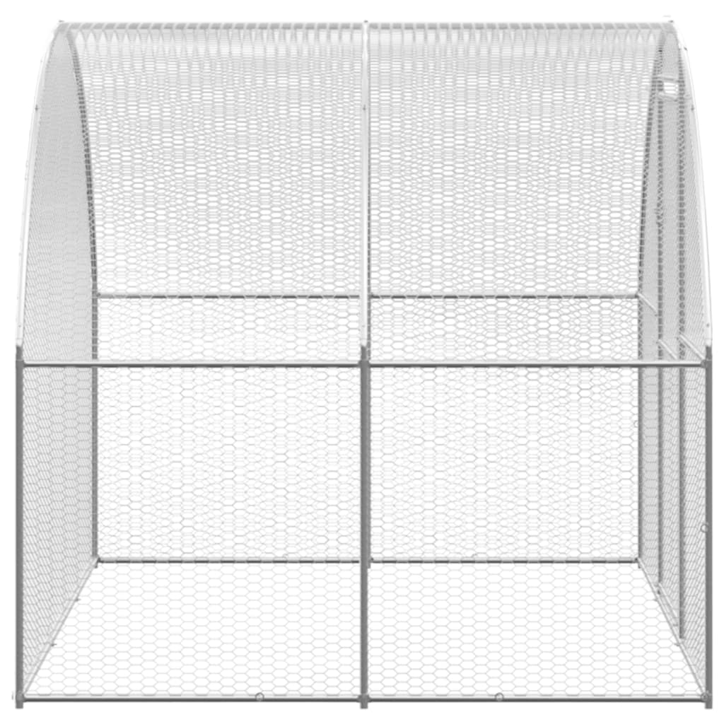 Chicken Coop | Silver, Silver Grey | Galvanised Steel, Polyethylene