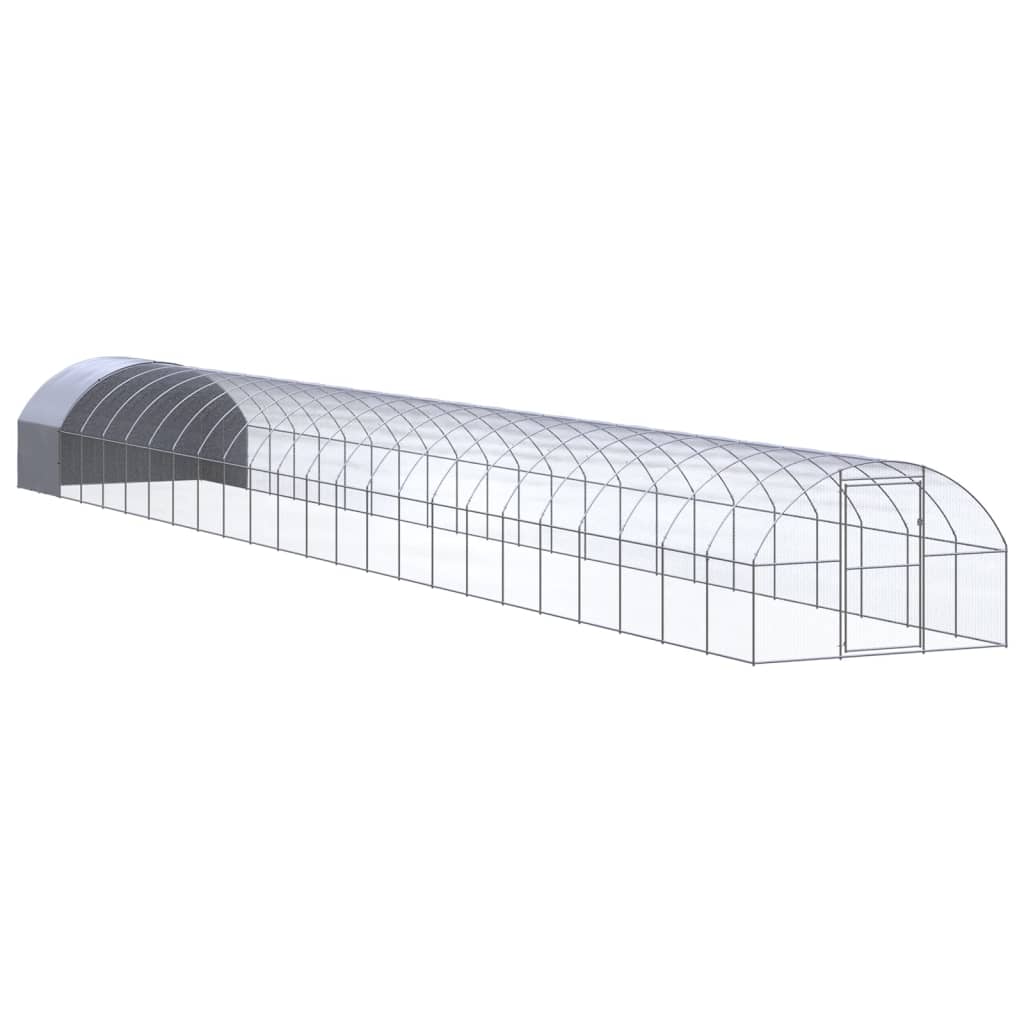 Chicken Coop | Silver and silver grey | Galvanised steel, Polyethylene