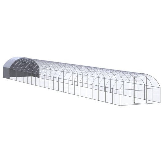 Chicken Coop | Silver and silver grey | Galvanised steel, Polyethylene