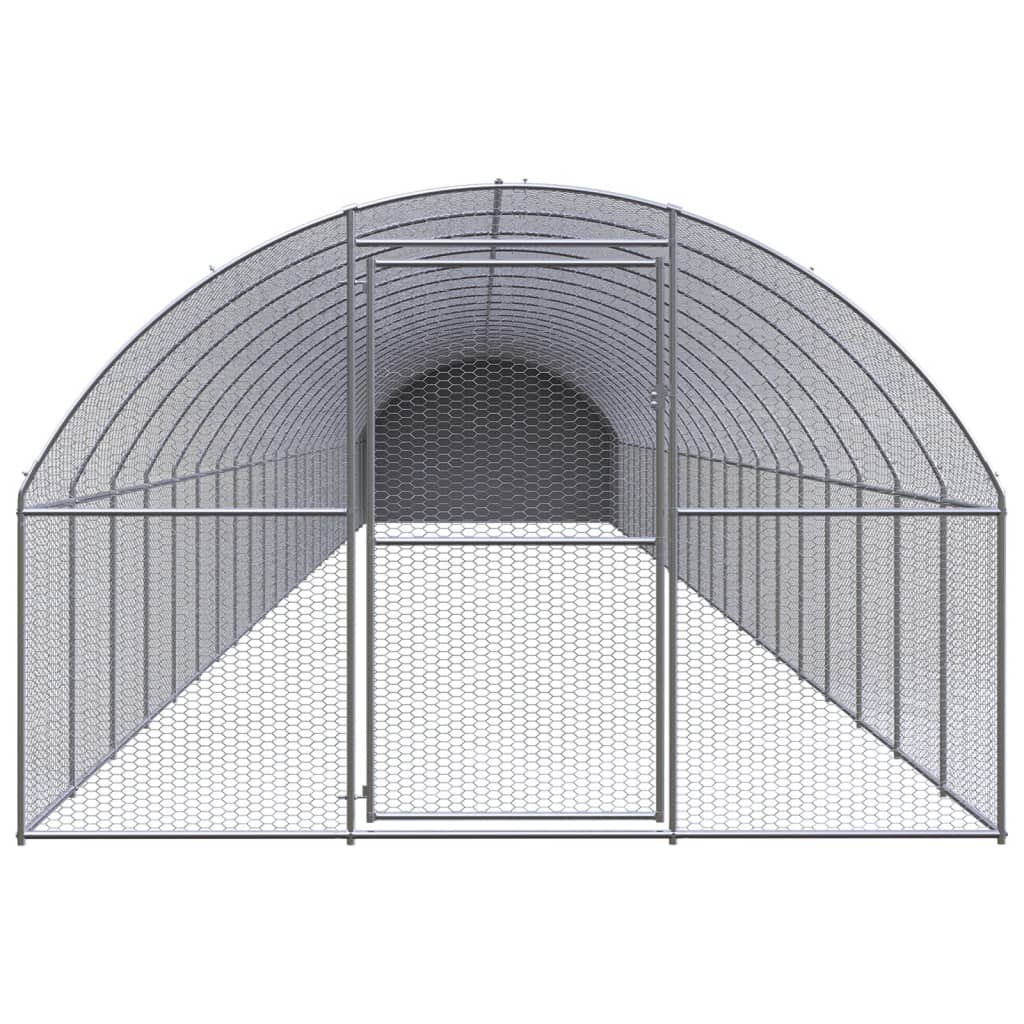 Chicken Coop | Silver and silver grey | Galvanised steel, Polyethylene