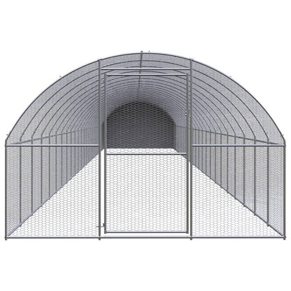 Chicken Coop | Silver and silver grey | Galvanised steel, Polyethylene