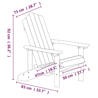 Garden Chair | Aqua blue | HDPE (High Density Polyethylene) | Large