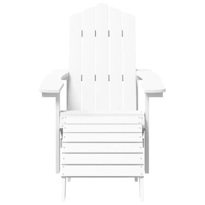 Garden Chair | White | HDPE | Standard | Detachable | Adirondack Chair