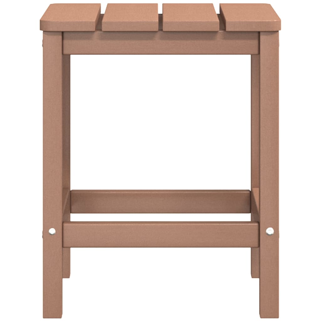 Garden Adirondack Chairs with Footstool & Table HDPE Brown