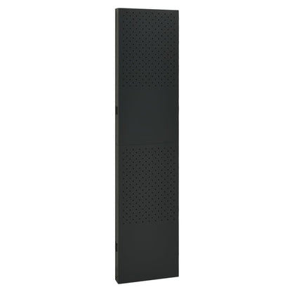 4-Panel Room Dividers 2 pcs Black 160x180 cm Steel