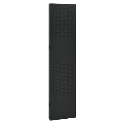 5-Panel Room Dividers 2 pcs Black 200x180 cm Steel