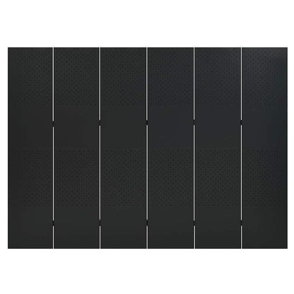 6-Panel Room Dividers 2 pcs Black 240x180 cm Steel