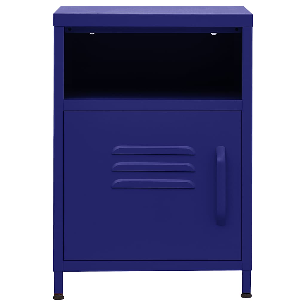 Nightstands 2 pcs Navy Blue 35x35x51 cm Steel