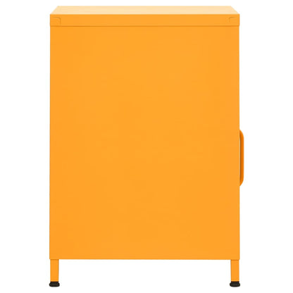 Nightstands 2 pcs Mustard Yellow 35x35x51 cm Steel