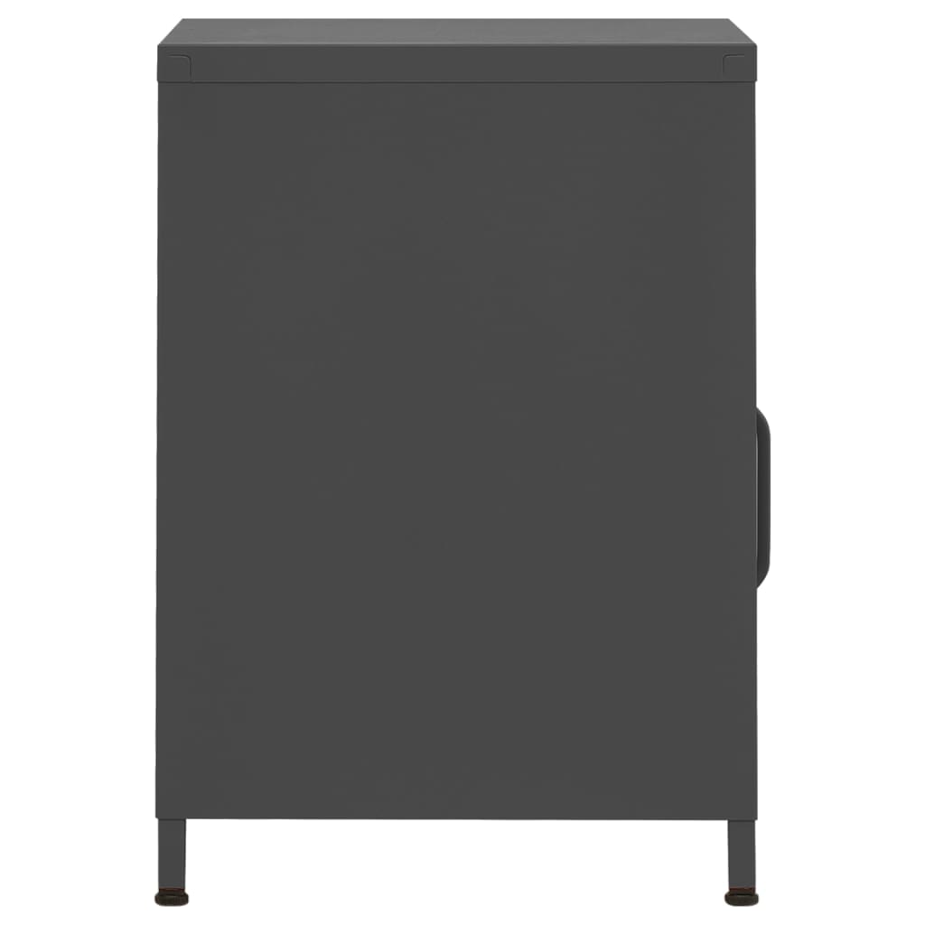 Nightstands 2 pcs Anthracite 35x35x51 cm Steel
