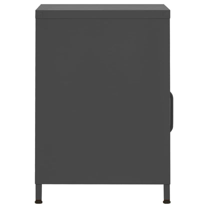 Nightstands 2 pcs Anthracite 35x35x51 cm Steel