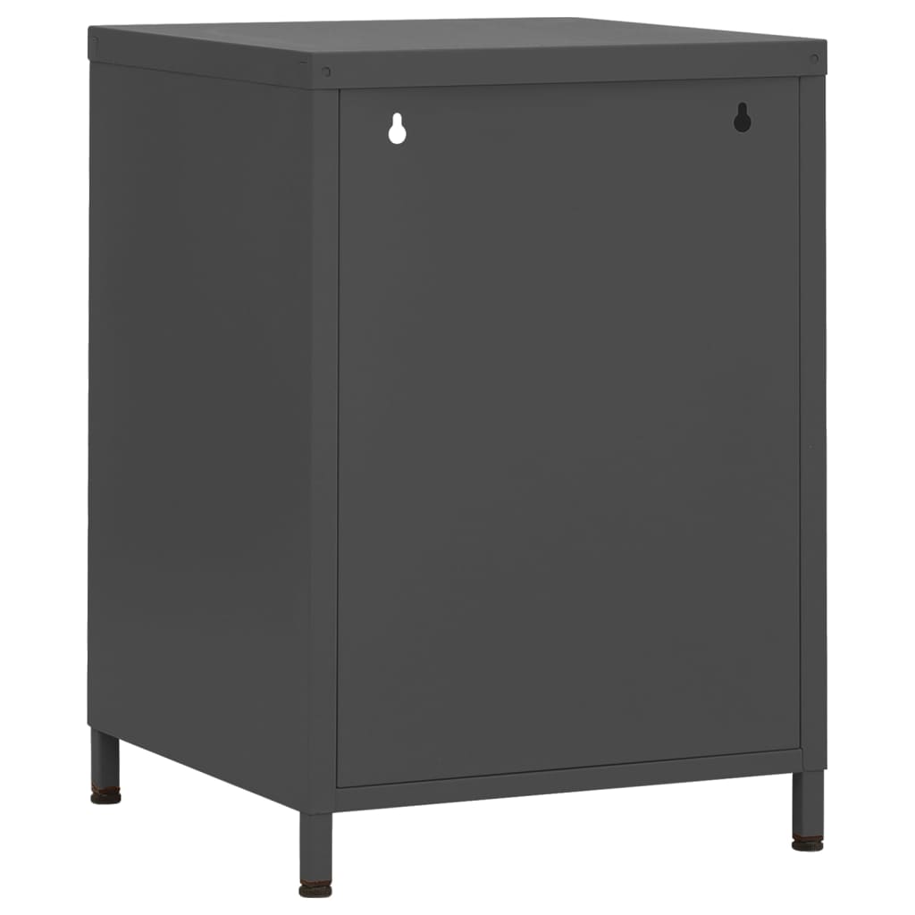 Nightstands 2 pcs Anthracite 35x35x51 cm Steel