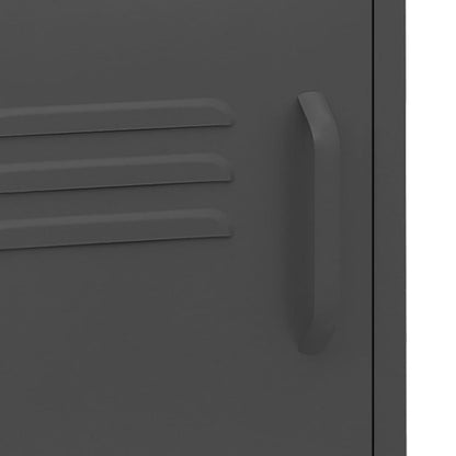 Nightstands 2 pcs Anthracite 35x35x51 cm Steel