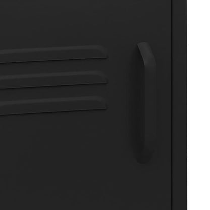 Nightstands 2 pcs Black 35x35x51 cm Steel