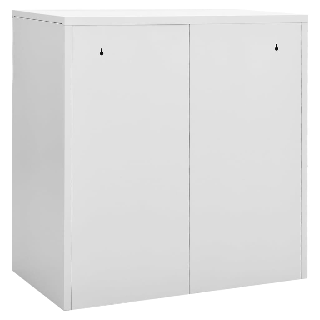 Locker Cabinet | Set of 2 | Light grey | Steel | 92.5 cm tall, compact