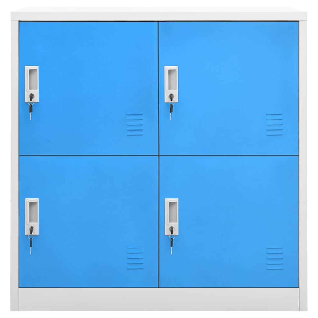 Locker Cabinet | Set of 5 | Light grey and blue | Steel | Medium