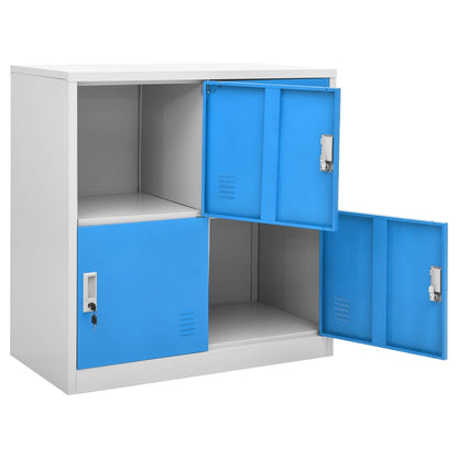 Locker Cabinet | Set of 5 | Light grey and blue | Steel | Medium