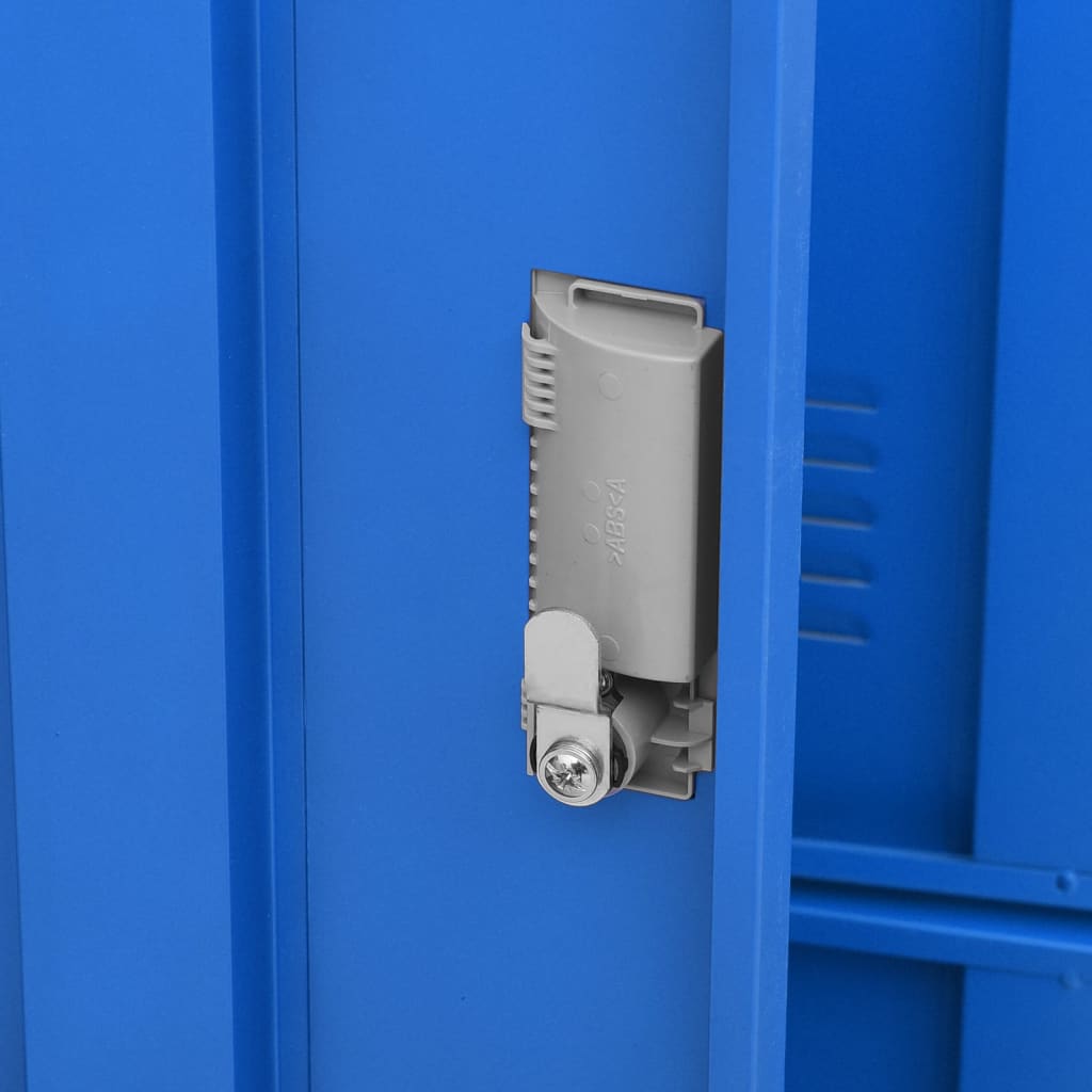Locker Cabinet | Set of 2 | Light grey and blue | Steel